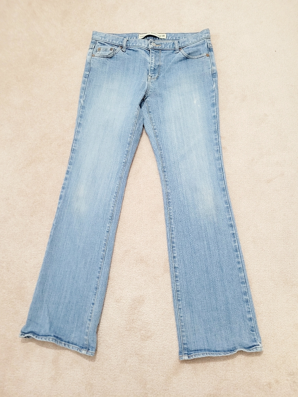 GAP Women’s Low Rise Bootcut Jeans Size 8R Stretch Light Wash Y2K Denim